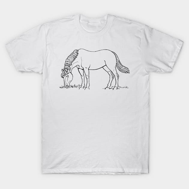 Horse T-Shirt by linesdesigns